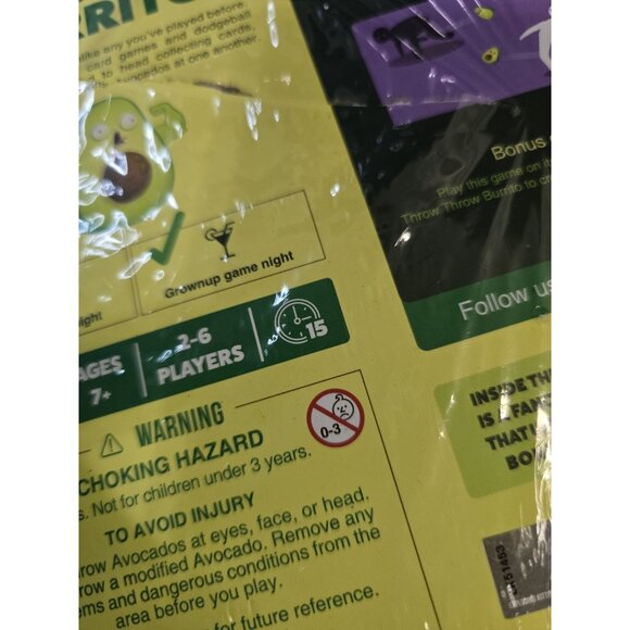 Exploding Kittens Throw Throw Avocado Card Game With Flight Suit Ages 7 - Picture 8 of 9